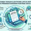 Manfaat Penggunaan Tanda Tangan Elektronik Guna Mempercepat Proses Penandatanganan Kontrak Kerja Sama